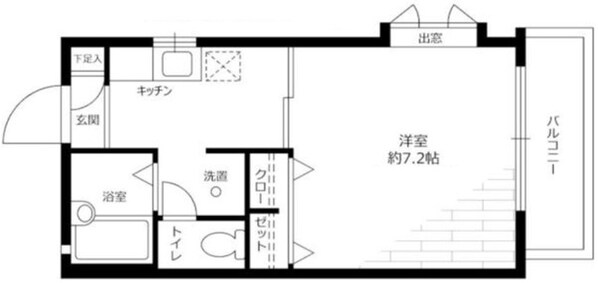 ニューリバー東深沢の物件間取画像